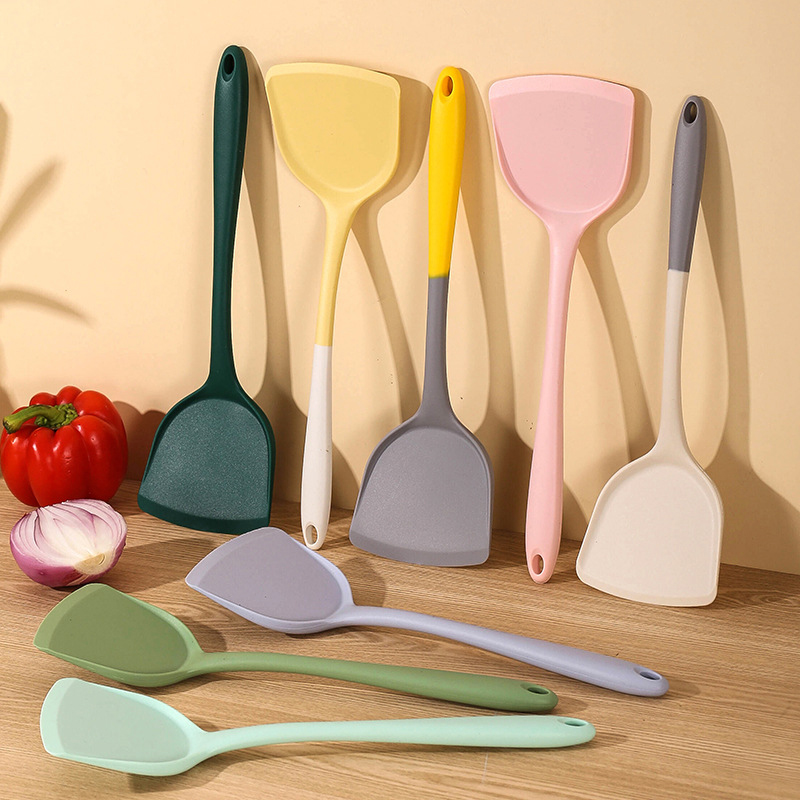 Kitchen Tools Silicone Turner Cooking accessories All-Inclusive Temperature Resistant Silicone Spatula For Kitchen Baking
