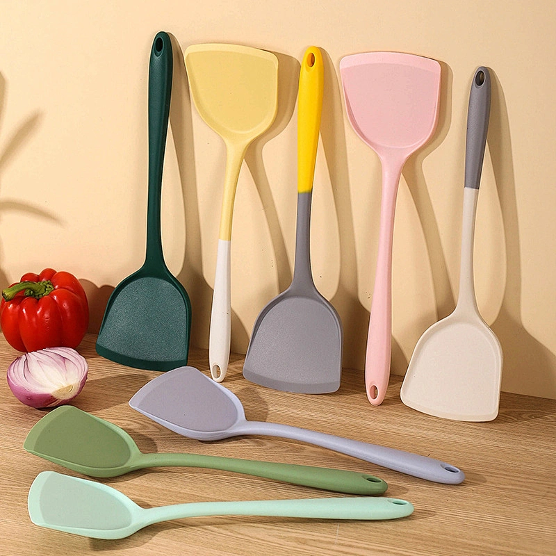 Kitchen Tools Silicone Turner Cooking accessories All-Inclusive Temperature Resistant Silicone Spatula For Kitchen Baking